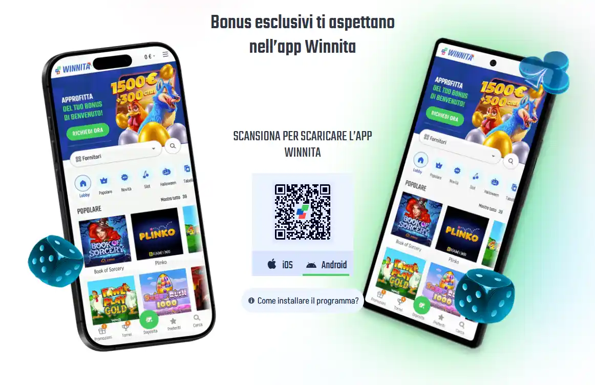 Installazione della Winnita app su Android con download APK dal sito ufficiale, abilitazione fonti sconosciute nelle impostazioni di sicurezza