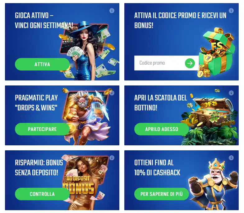 Promozioni casinò Winnita con bonus benvenuto fino a 1.500 euro e 300 giri, ricarica 30%, cashback VIP e tornei slot settimanali