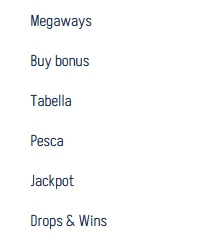 Categorie giochi Winnita con video slot, Megaways, bonus buy, slot classiche, roulette live, blackjack, baccarat, poker e giochi speciali