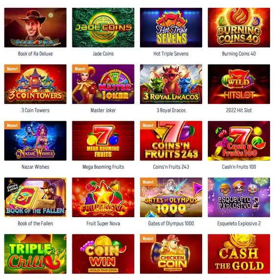 Sezione slot Winnita con oltre 3.000 titoli ordinati per RTP, volatilità e data di uscita, filtri avanzati per fornitore e tema